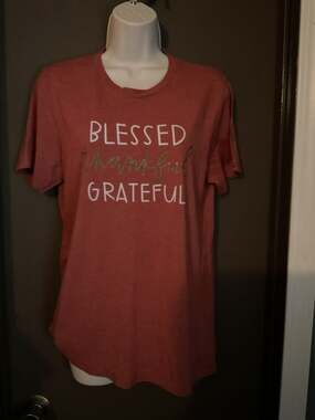 Bella+Canvas Blessed Thankful Grateful Graphic Short Sleeve T-Shirt